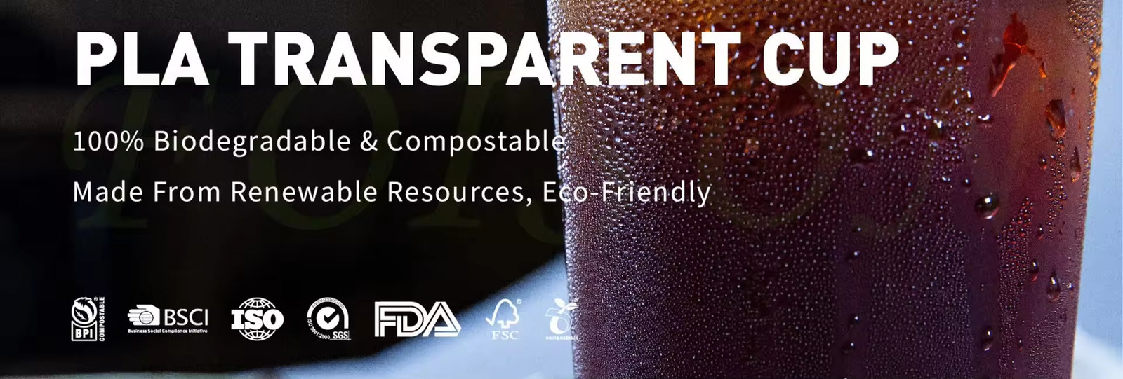 Copas descartáveis biodegradáveis