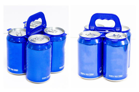 Embalagens de 4 e 6 embalagens de mangas de plástico para latas de cerveja em vermelho amarelo preto azul verde
