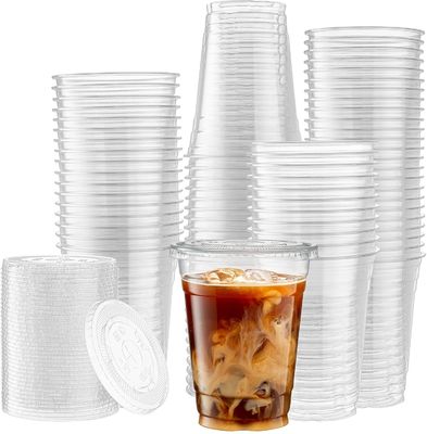 Copo de plástico com tampa de cúpula 12oz 16oz 20oz
