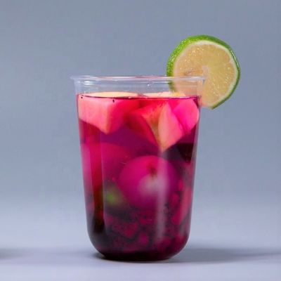 Chá de bolhas PET Iogurte Milktea Copas de plástico em forma de U para promoção de cafés