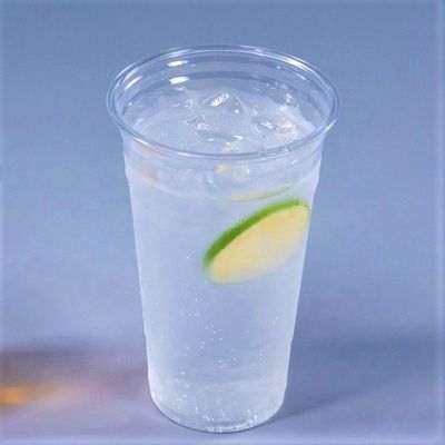 Calibre 95 Transparente PLA Copo de plástico descartável com tampa de cúpula 20oz 16oz 12oz 9oz