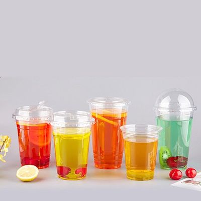 16 OZ Logotipo personalizado impresso em forma de U PET/RPET Beverage Cup para sorvete compostável