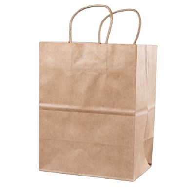 Customize o seu próprio logotipo Flexo Impresso Manuseio de Patch Kraft Saco de papel para comida rápida