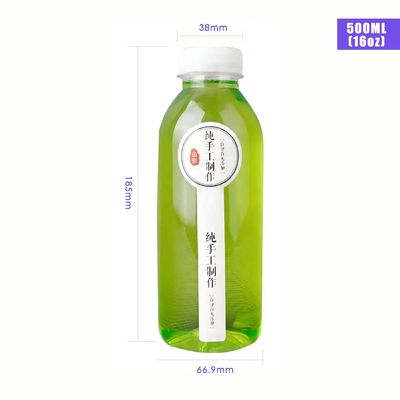 Material de corpo de plástico de PP 150ml 280ml 350ml 500ml Garrafa de bebida resistente ao calor para sumo