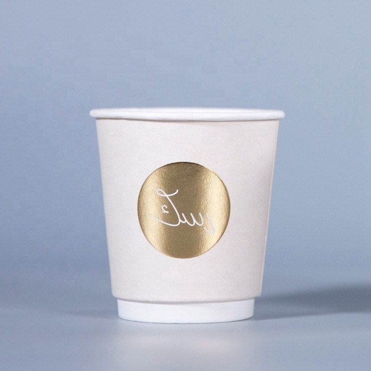 Taças de café de papel descartáveis personalizadas com tampa 16 oz
